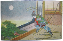 透かし絵葉書　堀川夜討