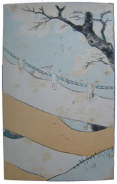 透かし絵葉書　花見