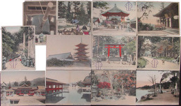 二枚続手彩絵葉書