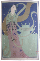 非水図案絵葉書　乙姫