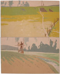 デザイン画絵葉書　田園風景