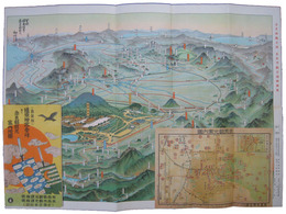 鳥瞰図　聖地橿原神宮と奈良県観光