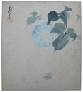吉田初三郎色紙　朝顔