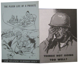 伝単　高官は豪華な食事、兵士はCレーション