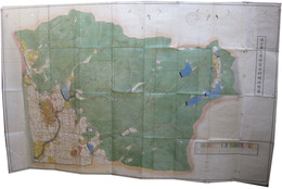 備中国窪屋郡宿全村縮測絵図