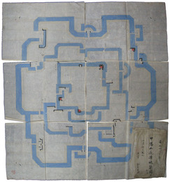 甲陽山鹿傳城築図
