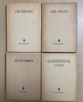 西洋法制史料叢書　全4冊揃い　(1.リブアリア法典 / 2.サリカ法典 / 3.バイエルン部族法典 / 4.ザクセンシュピーゲル・ラント法)
