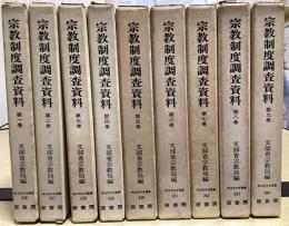 宗教制度調査資料　全9冊揃　明治百年史叢書
