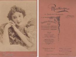 Vintage Albumen Print : Portrait of Carolina “ La Belle ” Otero with smiling.