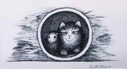 ガース・ウィリアムズ肉筆画稿　『子猫のハリーとねずみのタッカー』P63より