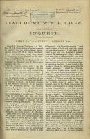 Death of Mr. W. R. H. Carew: Inquest, The Trial Records of an English Murder Mystery in Yokohama, Stamped by the Accused s Lawyer