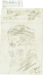 ジョン・エヴァレット・ミレー署名箋及び、J・M・リー肖像画