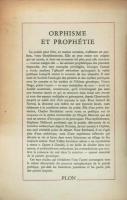 Orphisme et prophétie chez les poètes français 1850-1950