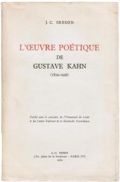 L'œuvre poétique de Gustave Kahn