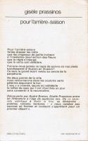 Pour l'arrière-saison