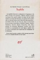 Syphilis. Essai sur la littérature française du XIXe siècle