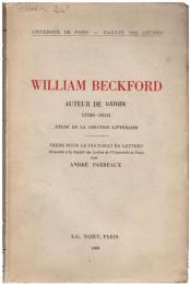William Beckford, auteur de VATHEK