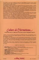 ‹Cahiers de l’Hermétisme› : Jacob Böhme