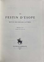 Le Festin d'Ésope, revue des belles lettres