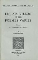 Le Lais Villon et les Poèmes variés