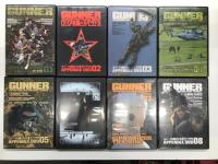 ミリタリーDVDマガジン: GUNNER ガナー Vol.1 / Vol.2 ロシア兵器とスペツナズ / Vol.3 フランス特殊部隊 / Vol.4 U.S. Marine Corps Army Exercise / Vol.5 The Military Circumstances in USA / Vol.6 The Low Light Technic Bible / Vol.7 GiPN Sniper Training / Vol.8 LMS CAT / Vol.9 SHOT SHOW 2008 / Vol.10 HRCC in Tactical Response / Vol.11 Tactical Response / Vol.12 フランス外人部隊　12冊セット