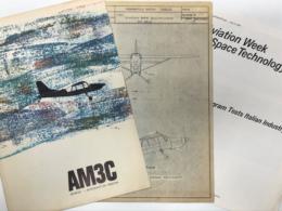 資料　AM3C: Aerfer – Aeronautica Macchi　アエルフェル/アエロナウティカ・マッキ AM.3C 軽攻撃・観測機 リーフレット・青焼き図面ほか資料一式