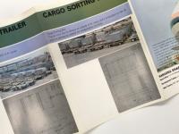 リーフレット　Important: For the Air Cargo Transporting Equipments: HANAOKA SHARYO. CO., LTD.　航空貨物輸送用台車について 花岡車輛