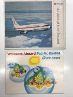 ニュージーランド航空 機内配布用冊子　NAC: Air Atlas of New Zealand 路線図 / Welcome Aboard: Pacific Routes Air New Zealand 機内案内: ようこそエア・ニュージーランドへ　太平洋路線 / Air New Zealand Jet Shop Gifts & Souvenirs エア・ニュージーランド ジェットショップ ギフト＆おみやげカタログ　3点セット　