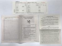 Air China 中国国際航空公司: 中华人民共和国海关旅客行李申报单: 中華人民共和国の乗客用税関申告書ほか3枚 / 清潔袋: エチケット袋 1個 / 搭乗券(半券) 1枚　3点セット