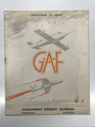 冊子　Department of Supply G・A・F: Government Aircraft Factories　オーストラリア政府航空機工場 GAF が製造する航空機