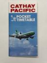 航空時刻表　Cathay Pacific Pocket Timetable 1978 1/2　キャセイパシフィック航空 1978年1・2月 航空時刻表 有効期限 昭和53年1月1日-昭和53年2月28日