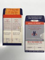 アメリカン航空 1956年 航空時刻表 / 路線マップ / チケットホルダー　4点セット