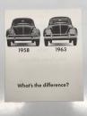 自動車販促用パンフレット　1958 1963 What's the difference?　1958年と1963年、どこが変わった？　フォルクスワーゲン ビートル