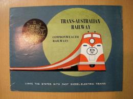 海外鉄道会社パンフレット　TRANS-AUSTRALIAN RAILWAY COMMONWEALTH RAILWAY