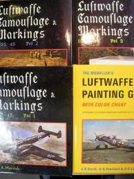 洋書　LUFTWAFFE CAMOUFLAGE & MARKINGS　volume１・２・３　＋　洋書　LUFTWAFFE PAINTING GUIDE　＝　計４冊セット　