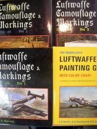 洋書　Luftwaffe Camouflage & Markings 1935-45 Vol.1 / Vol.2 / Vol.3 / The Modeller's Luftwaffe Painting Guide: With Color Chart: A Supplement to Luftwaffe Camouflage & Markings Vol.1, 2 & 3　4冊セット