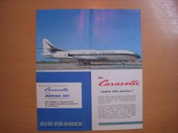 チラシ　　AIR FRANCE  the Caravelle  comes into service!