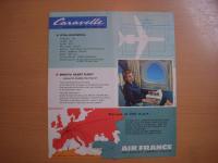 チラシ　　AIR FRANCE  the Caravelle  comes into service!