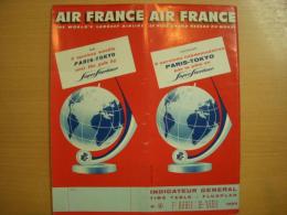 AIR FRANCE　　1959年　時刻表