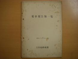 電車報告類一覧