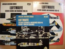 洋書　Aircam Aviation series　Luftwaffe 　Colour Schemes andMarkings1935-45　volume１、２　1939-45　 3冊セット