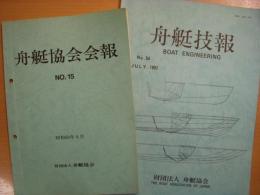 舟艇技報　1985年9月（通巻15号）～2004年3月（通巻81号）まで　計59冊セット