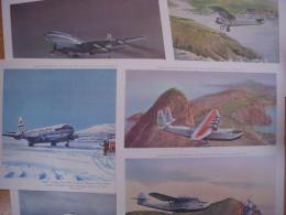 パンアメリカン航空　40周年記念　イラスト画12枚セット　