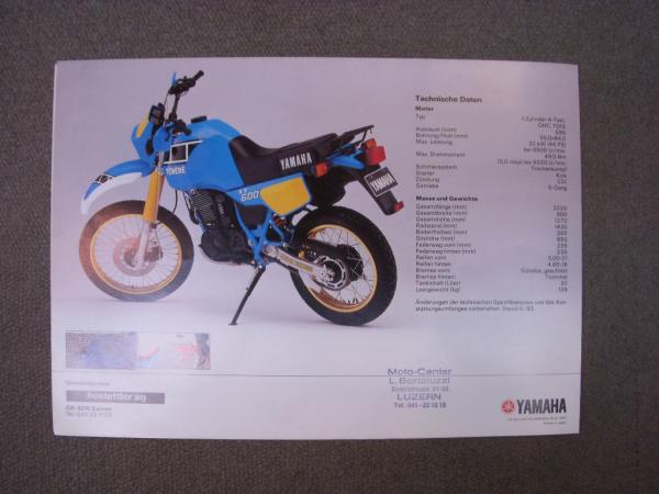 ヤマハ バイクカタログ ドイツ語版 Xt600z Tenern 菅村書店 古本 中古本 古書籍の通販は 日本の古本屋 日本の古本屋