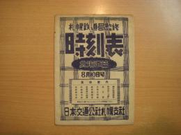 札幌鉄道局監修 時刻表 北海道篇　1947年8月10日号