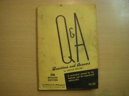 洋書　Q&A　A mechanical manual for the beginner and the experienced motorcyclist