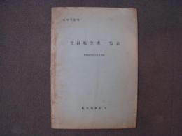 航空局監修 登録航空機一覧表 昭和42年12月31日現在