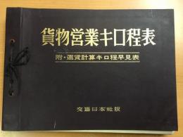 貨物営業キロ程表  昭和54年版  付録・運賃計算キロ程早見表