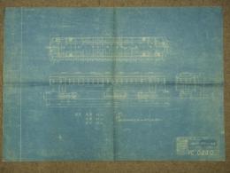 鉄道車両 青焼図面 四輪ボギー三等ガソリン動車 キハ36900 鉄道省工作局車両課 昭和7年3月4日