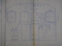 鉄道 青焼図面 CAB ARRANGEMENT 東京芝浦電気株式会社 1969年